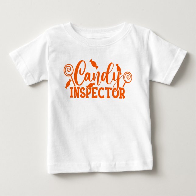 Halloween Candy Inspector Baby T-shirt (Vorderseite)