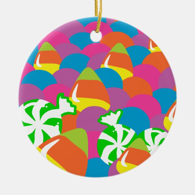 Halloween Candy Keramikornament (Vorne)