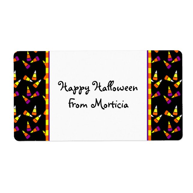 Halloween Candy Mais Custom Labels (Vorne)