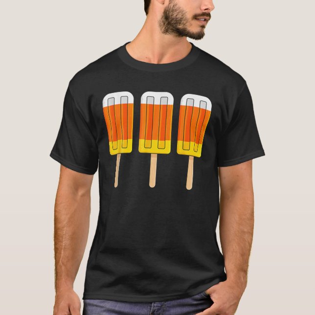 Halloween Candy Mais Funny Ice Creme Popsicles T-Shirt (Vorderseite)
