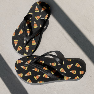 Halloween Candy Mais Print Flip Flops