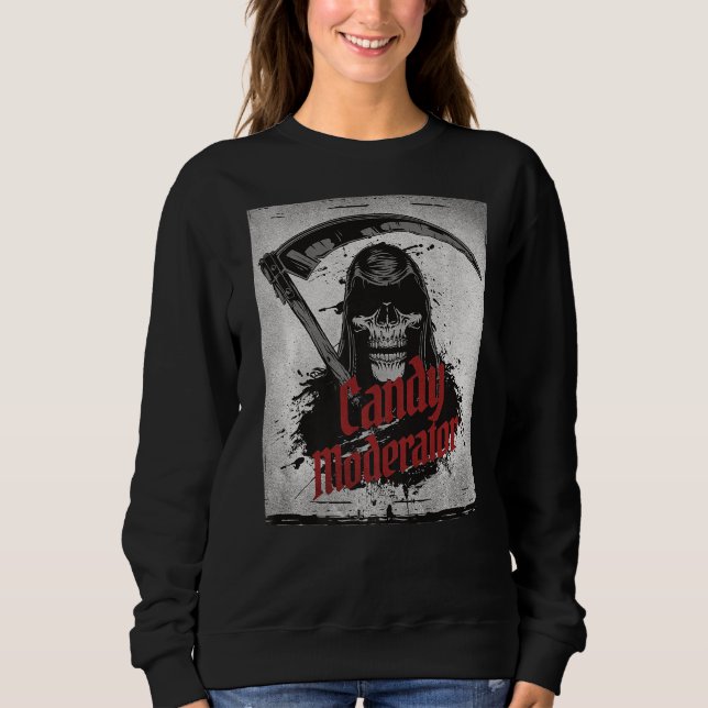 Halloween Candy Moderator Kostüm der Todesprämie Sweatshirt (Vorderseite)