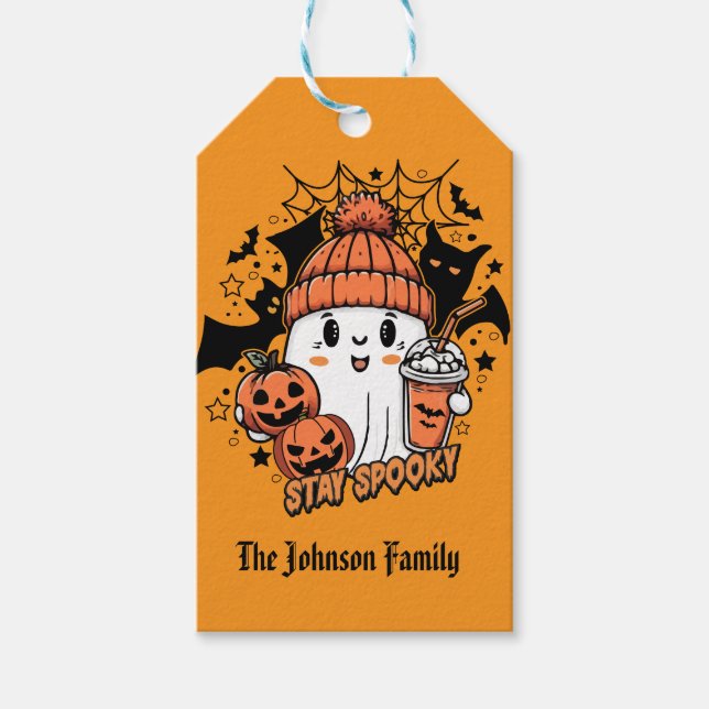 Halloween Candy Niedlich Ghost Geschenkanhänger (Vorderseite)