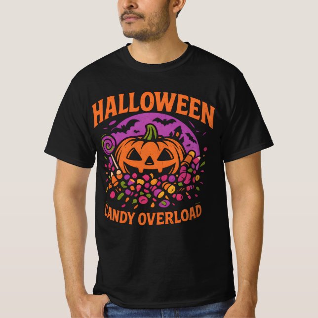 Halloween Candy Overload Kleidung Spooky Unisex T-Shirt (Vorderseite)