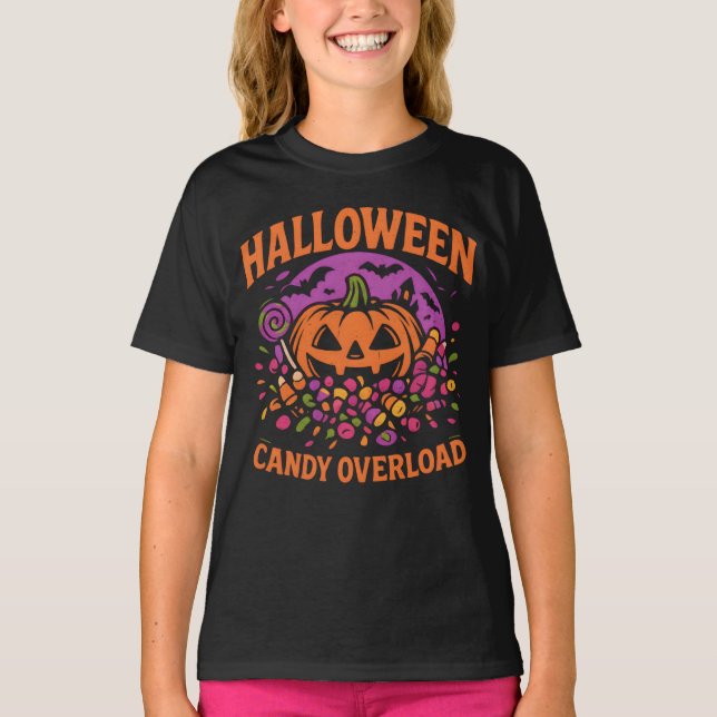 Halloween Candy Overload Kleidung Spooky Unisex T-Shirt (Vorderseite)
