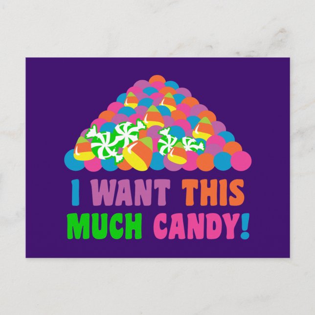 Halloween Candy Postkarte (Vorderseite)