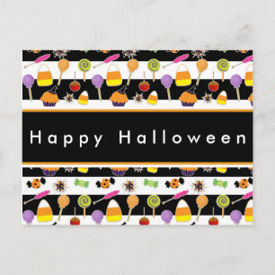 Halloween Candy & Süßigkeiten Postkarte