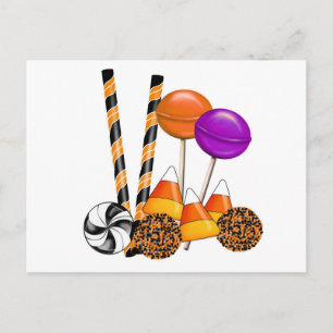 Halloween Candy Trick oder Treat Lollipop Candy Co Postkarte