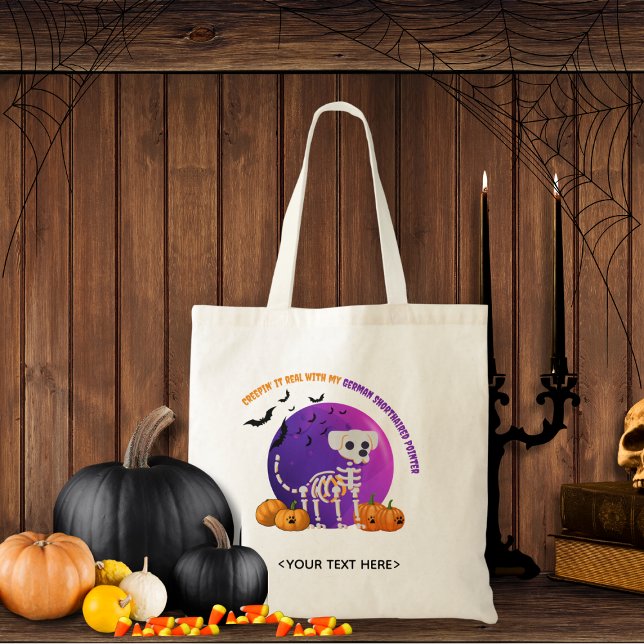Halloween Candy Trick oder Treat Tote Bag Tragetasche (Trick or Treat OR show up to the Halloween party in style. Represent your favorite dog breed!!)