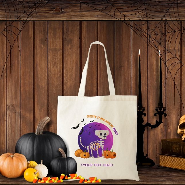 Halloween Candy Trick oder Treat Tote Bag Tragetasche (Trick or Treat OR show up to the Halloween party in style. Represent your favorite dog breed!!)