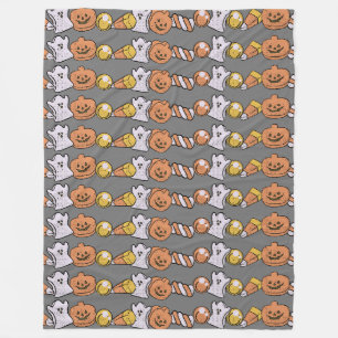 Halloween Candy und Ghosts Fleecedecke