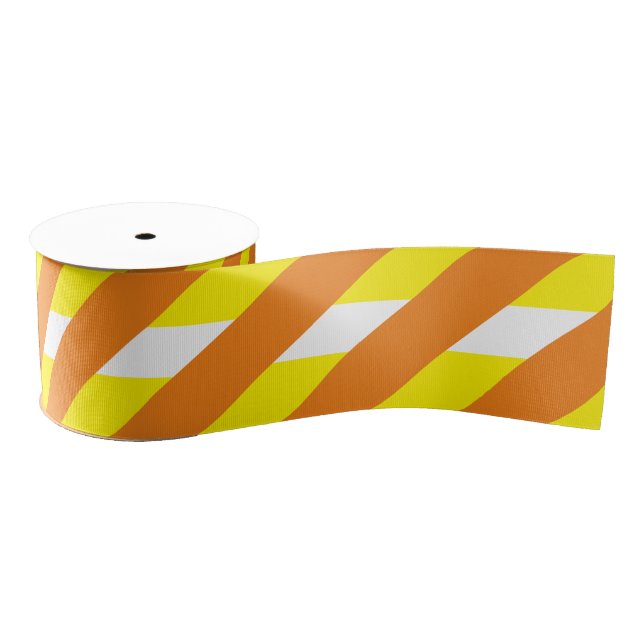 Halloween Candy Yellow, Orange und White Ribbon Ripsband (Spule)