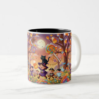 Halloween Candyland Parade Zweifarbige Tasse
