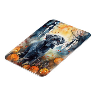 Halloween Cane Corso mit Pumpkins Beängstigend Magnet