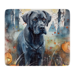 Halloween Cane Corso mit Pumpkins Beängstigend Schneidebrett