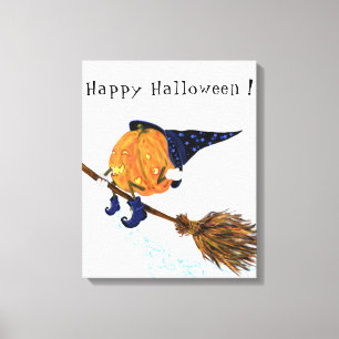 Halloween Canvas Print Hexenkürbis Leinwanddruck