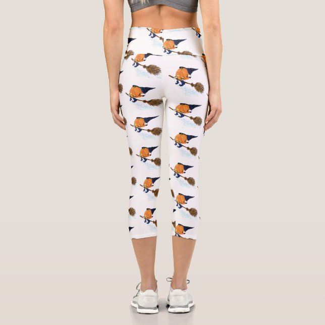 Halloween Capri Leggings Hexenkürbis (Rückseite)