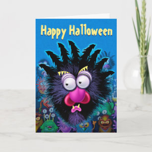 Halloween Card Einladung MONSTER PARTY Spaß beängs