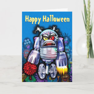 Halloween Card Einladung MONSTER PARTY Spaß beängs
