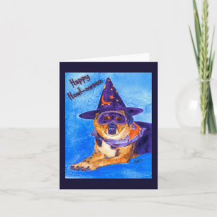 Halloween Card - Hexenhund Karte