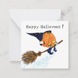 Halloween Card Hexenkürbis Mitteilungskarte