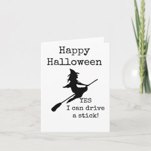 Halloween Card, sarkastisch, Hexe, Broomstick Karte