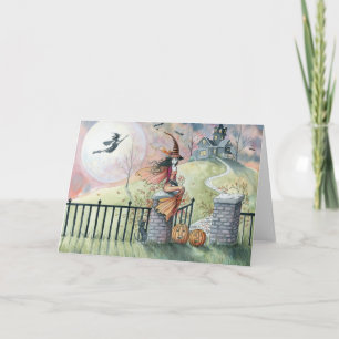 Halloween Card 'Trick or Treat' Hexe Karte