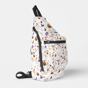 Halloween-Cartoon-Muster Crossbody Bag