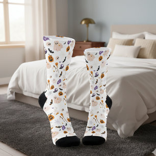 Halloween-Cartoon-Muster Socken