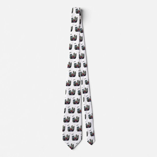 Halloween Castle Neck Tie Krawatte (Vorderseite)