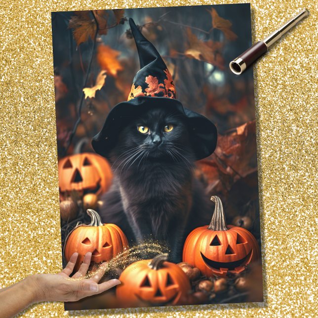 Halloween Cat 2 Decoupage Paper Seidenpapier (Von Creator hochgeladen)