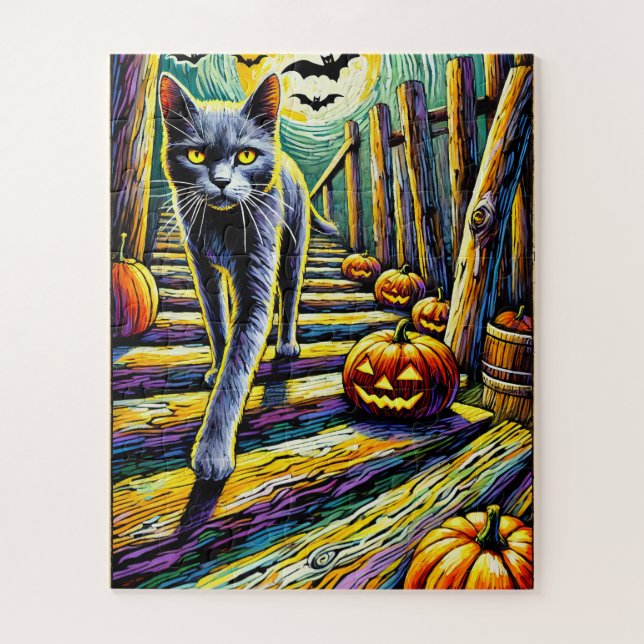 Halloween Cat 50 Piece Kids Puzzle (Vertikal)
