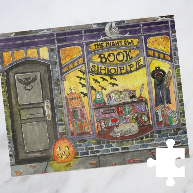 Halloween Cat and Book Shop Puzzle (Von Creator hochgeladen)