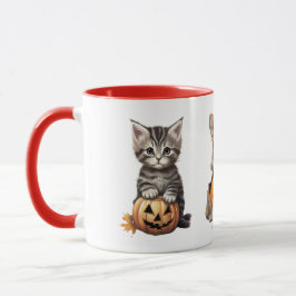 Halloween Cat and Dog" Niedliche Tasse Herbst