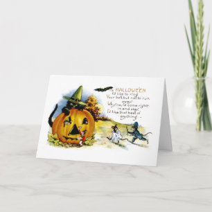 Halloween Cat and Mouse Karte