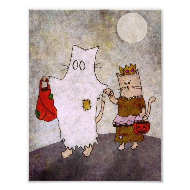 Halloween Cat Art Poster (Vorne)