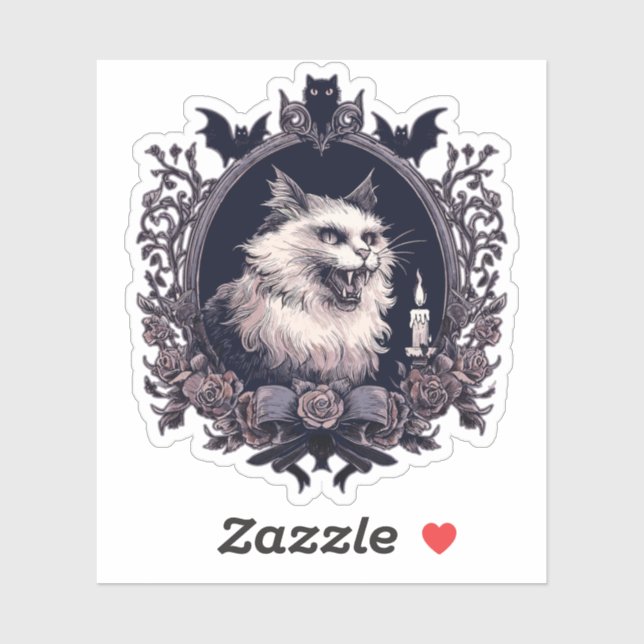 Halloween Cat Aufkleber (Blatt)