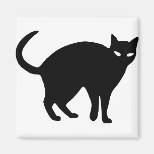 Halloween Cat Black Spooky Angry Schwanz Tier Tier Magnet