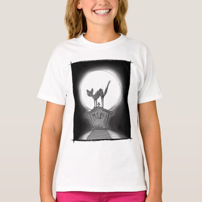 Halloween Cat Childrens T-Shirt (Vorderseite)