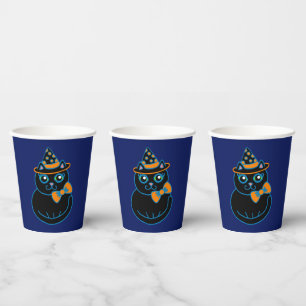 Halloween Cat Coffee Party Drink Paper Cups Pappbecher