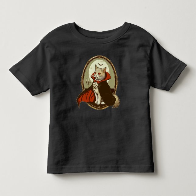Halloween Cat, Count Catula Kleinkind T-shirt (Vorderseite)