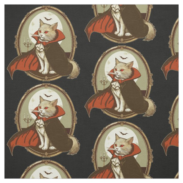 Halloween Cat, Count Catula Stoff (Muster)