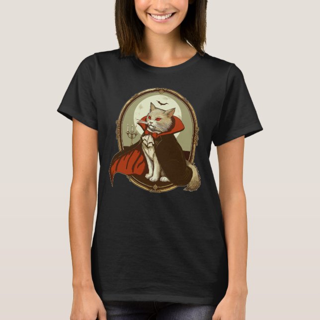 Halloween Cat, Count Catula T-Shirt (Vorderseite)