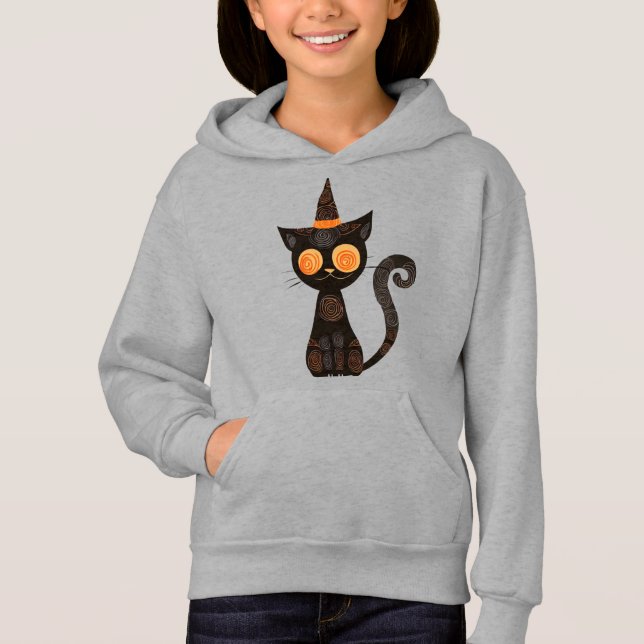 Halloween/cat/fall/whimsical Hoodie (Vorderseite)
