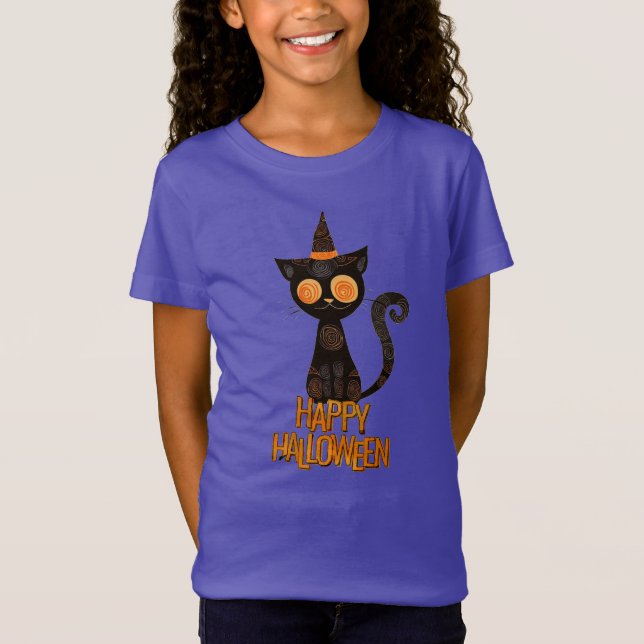 Halloween/cat/fall/whimsical T-Shirt (Vorderseite)
