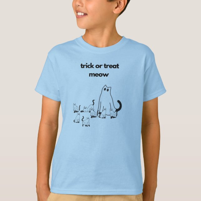 Halloween Cat Family Girl's Boy's T - Shirt (Vorderseite)