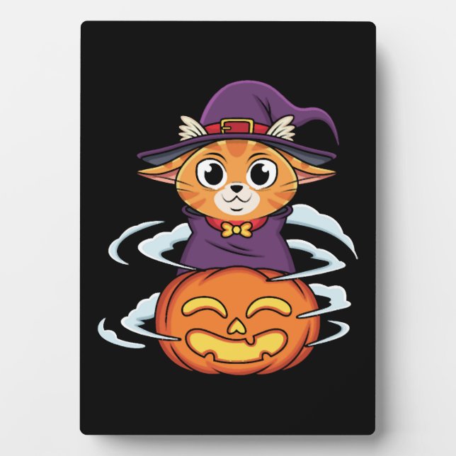 Halloween Cat Fotoplatte (Vorderseite)