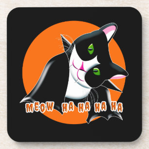 Halloween Cat Getränkeuntersetzer