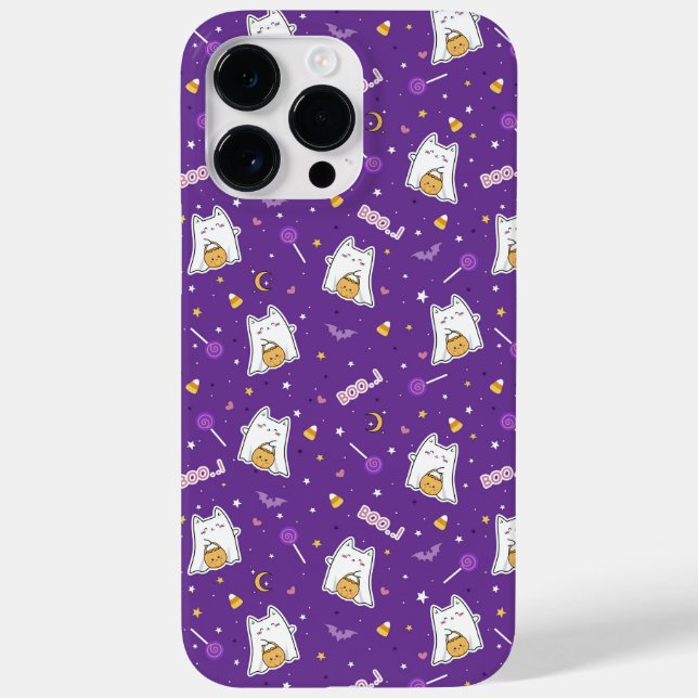 Halloween Cat Ghost Case-Mate iPhone Hülle (Rückseite)