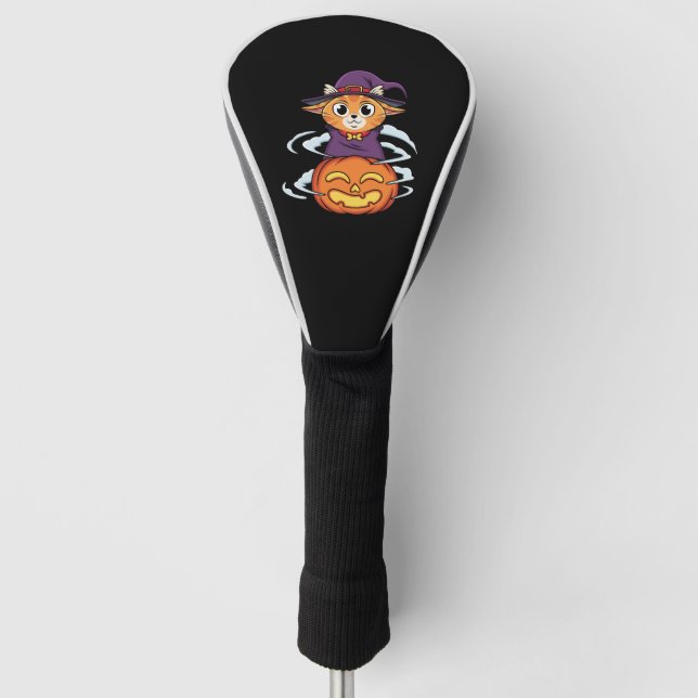 Halloween Cat Golf Headcover (Vorderseite)